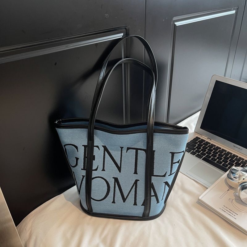 Designer Bag Luxury Bag Tote Large Capacity Printed Canvas Shoulder Bag Contrasting Color Retro Edge Commuting Fashionable Casual Handbag Letter Embro