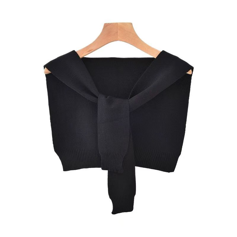 K994 Classic striped outerwear shawl for women Spring and autumn all-match false collar decorative waistcoat empty shoulder multifunctional scarf