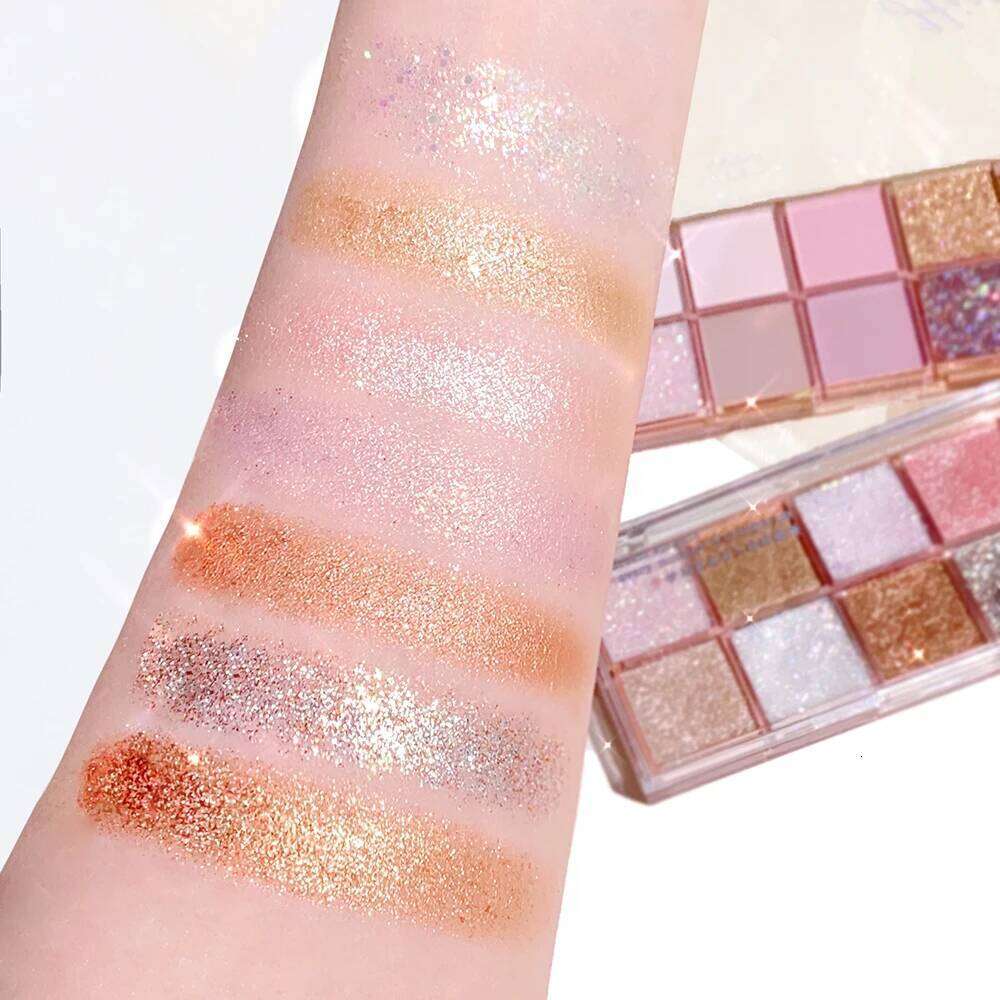 Highly pigmented eyeshadow palette with matte and shimmery glitter finishes - perfect for sic festival makeup free shipping