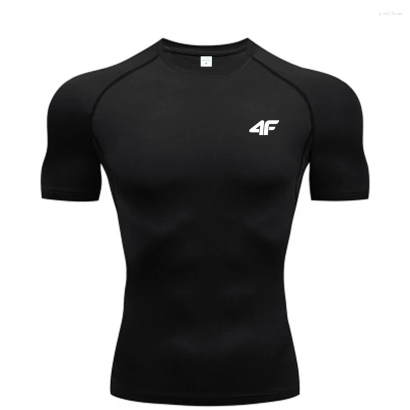 Men's T Shirts Compression Shirt Men Summer Sportswear Running T-shirt Elastic Quick Dry Sport Tops Tee Athletic Gym Workout