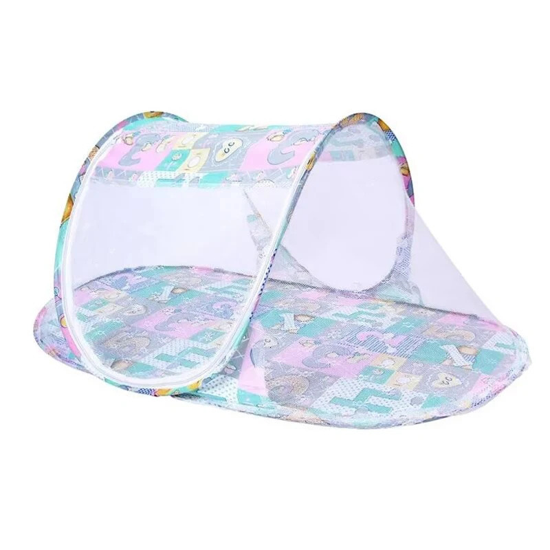 Free Installation Foldable Childrens Mosquito Net Cartoon Style Yurt Baby Summer Household Repellent Tent 250604z