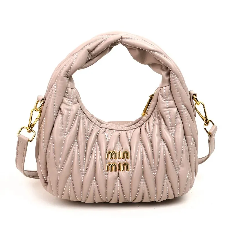 Hot Free Shipping Fashion Trend Women Dinner Bags Clutch Designer Pleated Underarm Bags Soft leather Lady Shoulder Bag Summer Ladies Dinner Bags Handb