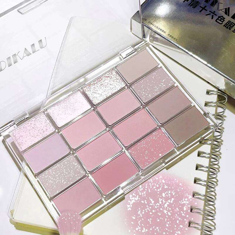 DIKALU Korean Low Saturation Eyeshadow Palette 16 Colors High Appearance Level Matte Contortion Pink Earth Naturally Bri free shipping