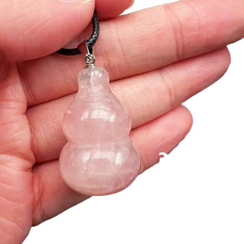 20mm Natural Crystal Half Gourd Pendant DIY Earrings Necklace Jewelry Accessories