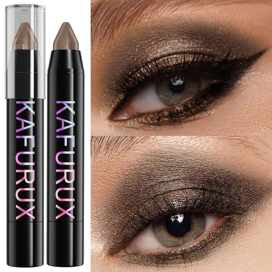 1pc Brown Pearl Eyeshadow Stick Pen Waterproof Long Lasting Shadow Makeup Dark Smoky High Pigments Eye Cosmetic Palette free shipping