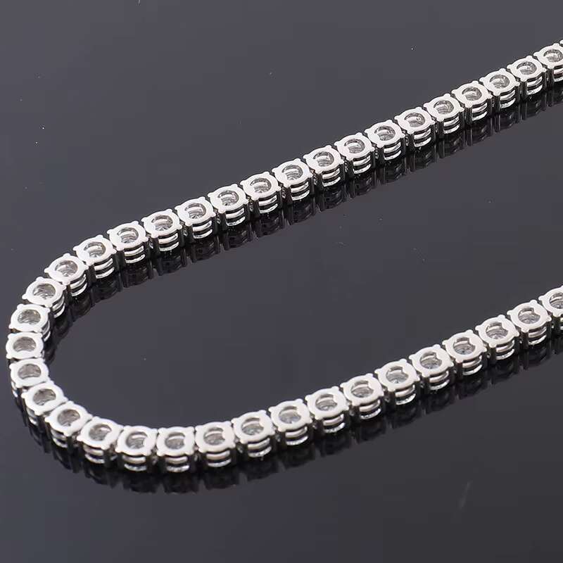 In Stock 2mm 3mm 4mm 5mm 6mm tennis chain moissanite VVS tennis necklace 925 sterling silver for Anniversary Birthday Gift