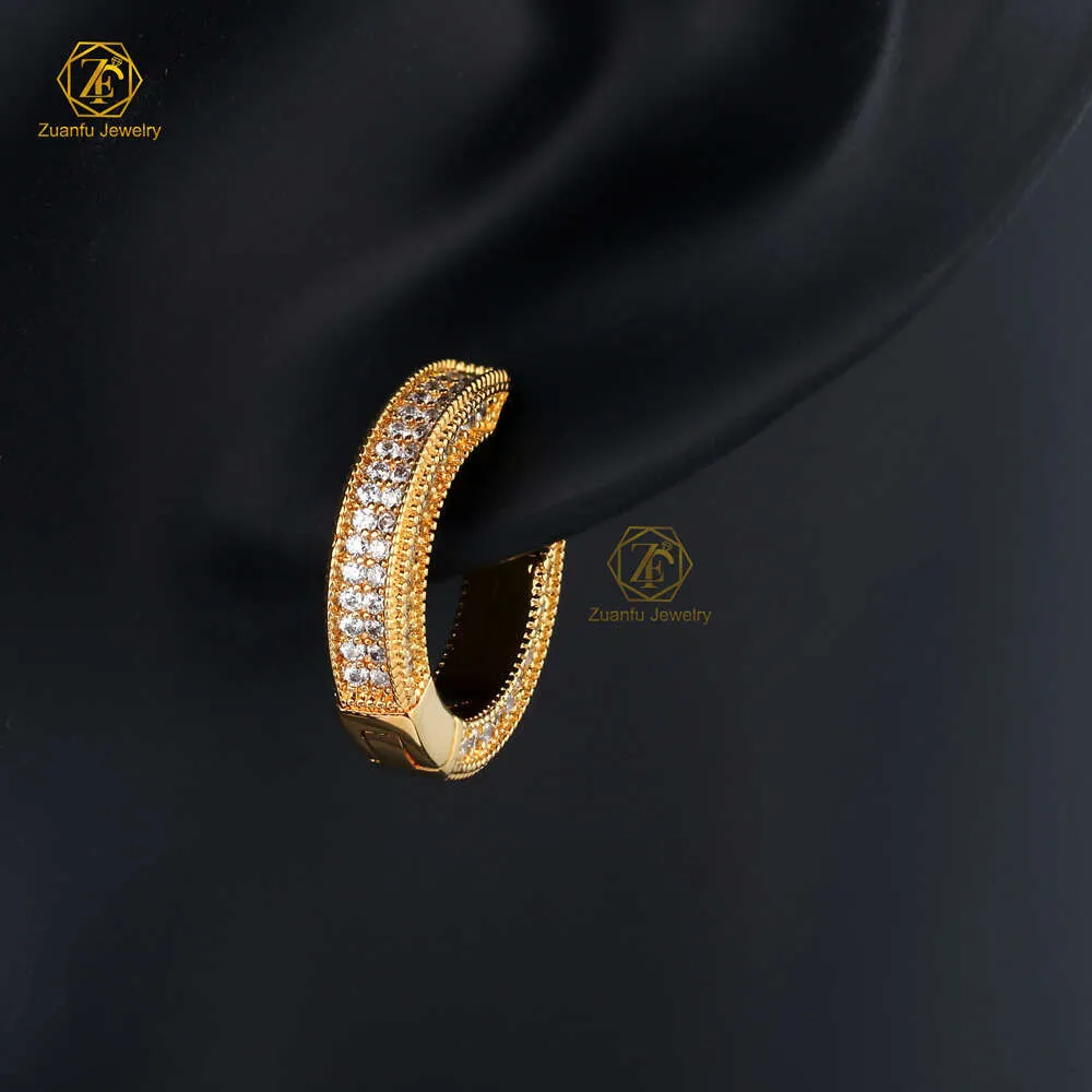 Gra Certificate Women Men Moissanite Dia Fashion Jewelry Sterg Sier Vvs Moissanite Hoop Earrings