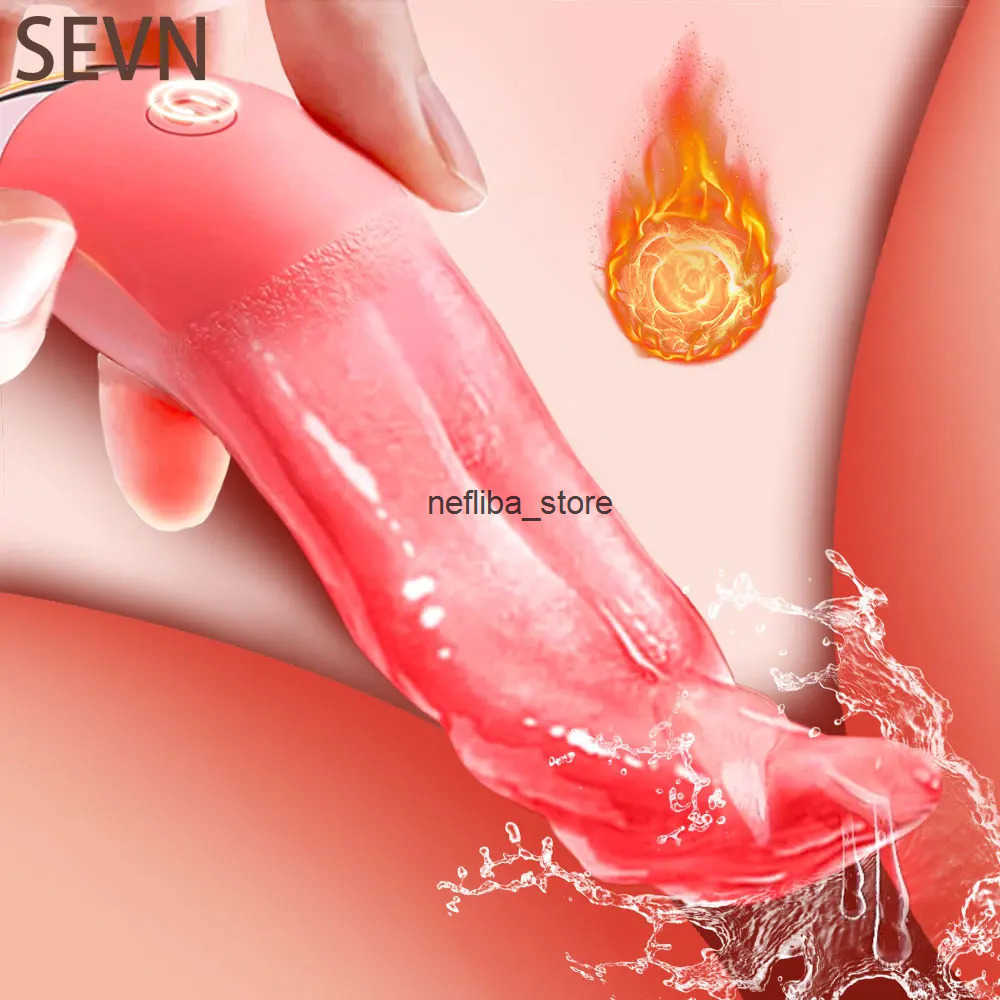 10 Frequency Heating Tongue Licking Vibrator for Women Mini G Spot Clitoris Vagina Nipple Masturbation Vibrator Adults Toys Q250612