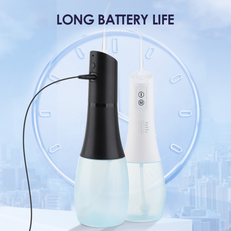 Oral Hygiene Care Products Portable Ultrasonic Smart Scaler 5 Mode Flosser Long Battery Life Portable Flosser 400ml Flosser Dental Cleaner