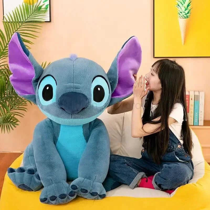 2025 Giant Size Disney Lilo Stitch Plush Stuffed Doll Cartoon Animal Couple Sleeping Pillow Soft Material Toy For Christmas Gift W250612