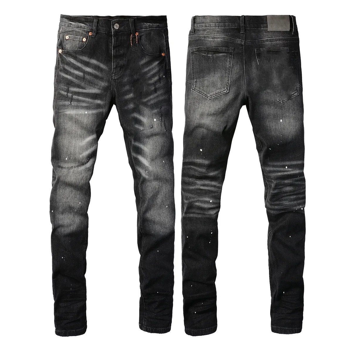 designer jeans men's Clothing High quality Fashion wash tvintage ripped straight leg mens jeans personality street jeans