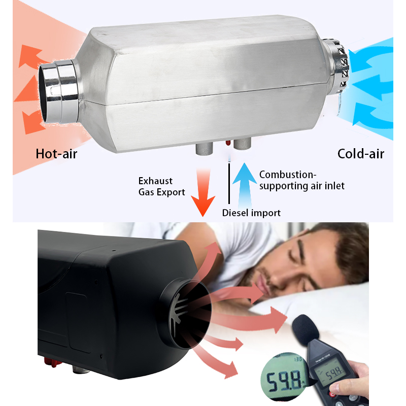 12V/24V universal aluminum alloy diesel heater 5KW/2KW truck RV silencer AC system fasteners