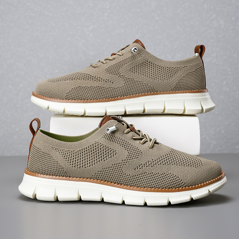 2025 New Autumn Lightweight Lace-up Sports Casual Mens Shoes Breathable Loafers Mens Large Size Shoes 240607