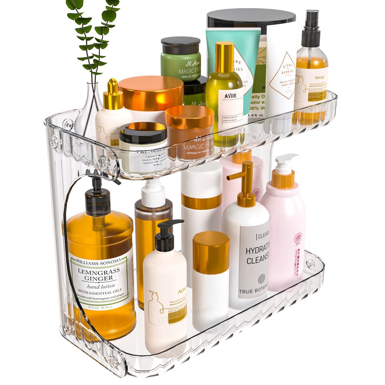 Bathroom Counter Organizers and Storage,2 Tier Cosmetics Skincare Shelf Organizer,Skin Care and Makeup Organizer Perfume for Dresser Vanity