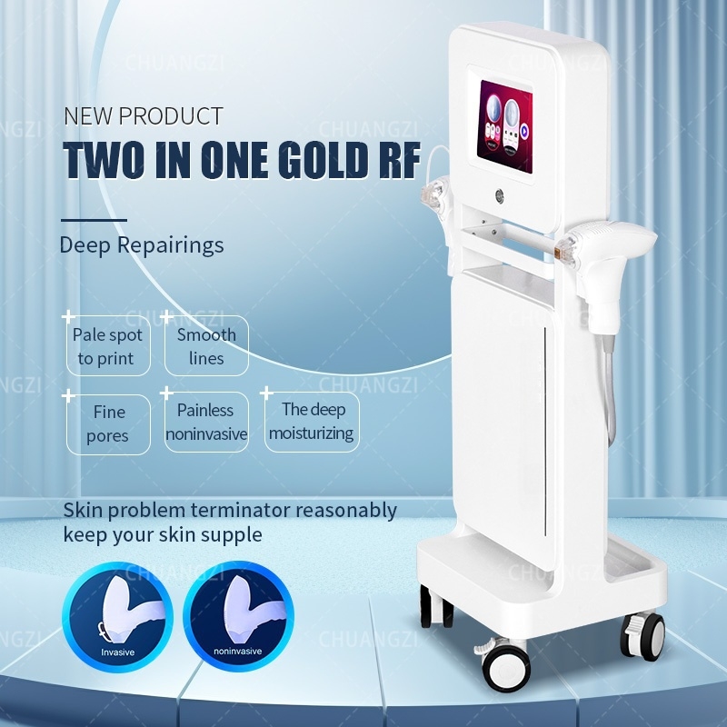 Professional Gold Radio Frequency Microneedle System Beauty Salon Special Acne Treatment Anti-Aging 1 Year Warranty