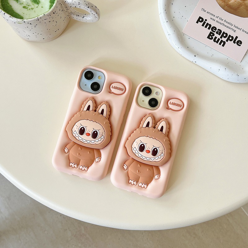 Labubu Womens Protective Silicone iPhone Cases - Durable Anti-Drop Cover for Models 12+, 13, 14 & ProMax