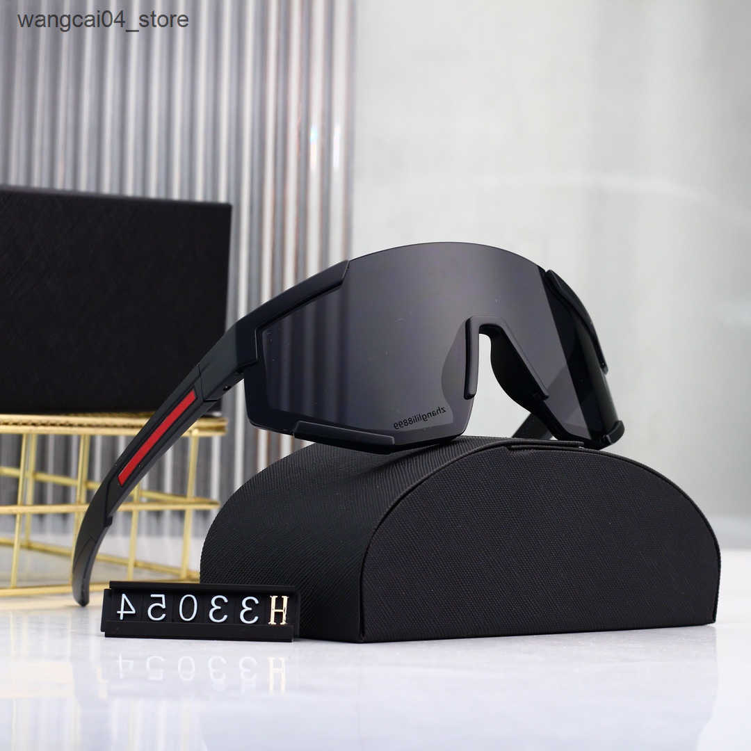 Top Shield Men Women Cycling Eyewear LINEA ROSSA 04WS Matte Black Dark Grey Mens 63 mm Sunglasses Outdoor Sport Running Glasses T250612