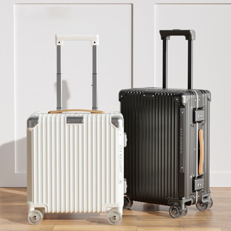 Suitcase designer luggage set boarding box thickened aluminium frame mute universal wheel 18' horizontal section password trolley case