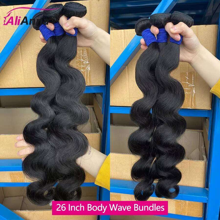 24 26 Inch And Body Wave With 4x4 Raw Bundles Human Hair 5x5 2x6 HD Lace Closure