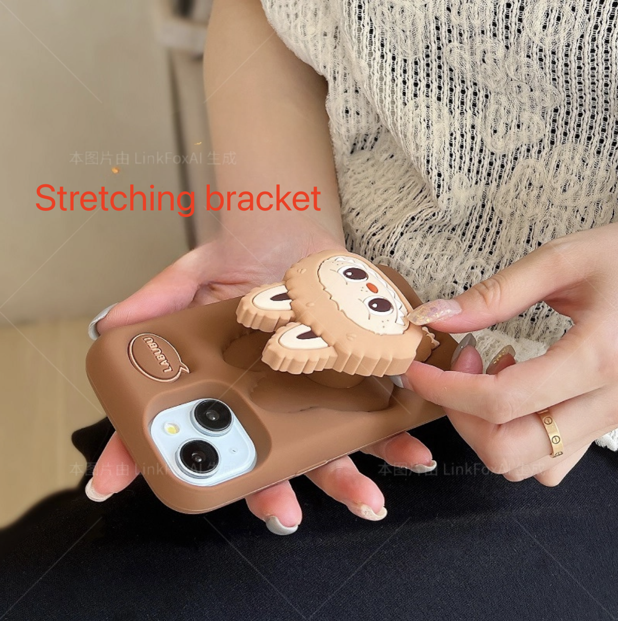 Labubu Womens Protective Silicone iPhone Cases - Durable Anti-Drop Cover for Models 12+, 13, 14 & ProMax