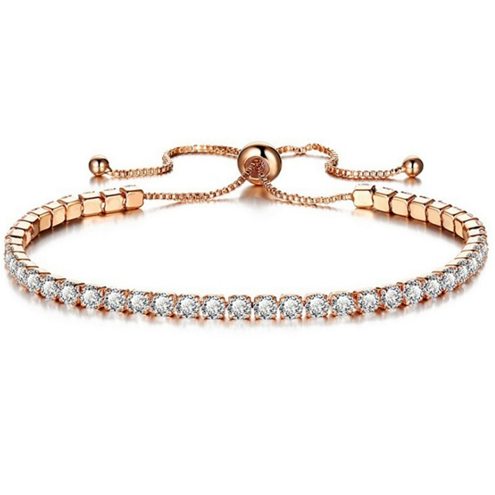 Chic Design Band Bracelets Featuring Hypoallergenic Materials & Sparkling Synthetic Gemstones