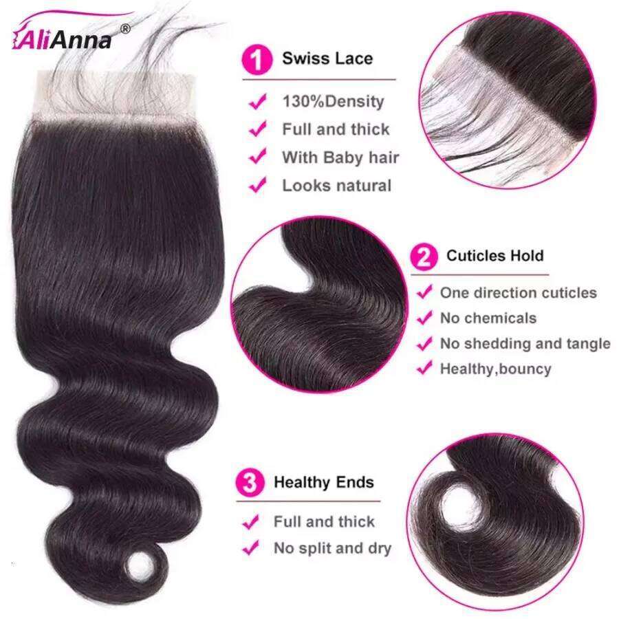 24 26 Inch And Body Wave With 4x4 Raw Bundles Human Hair 5x5 2x6 HD Lace Closure