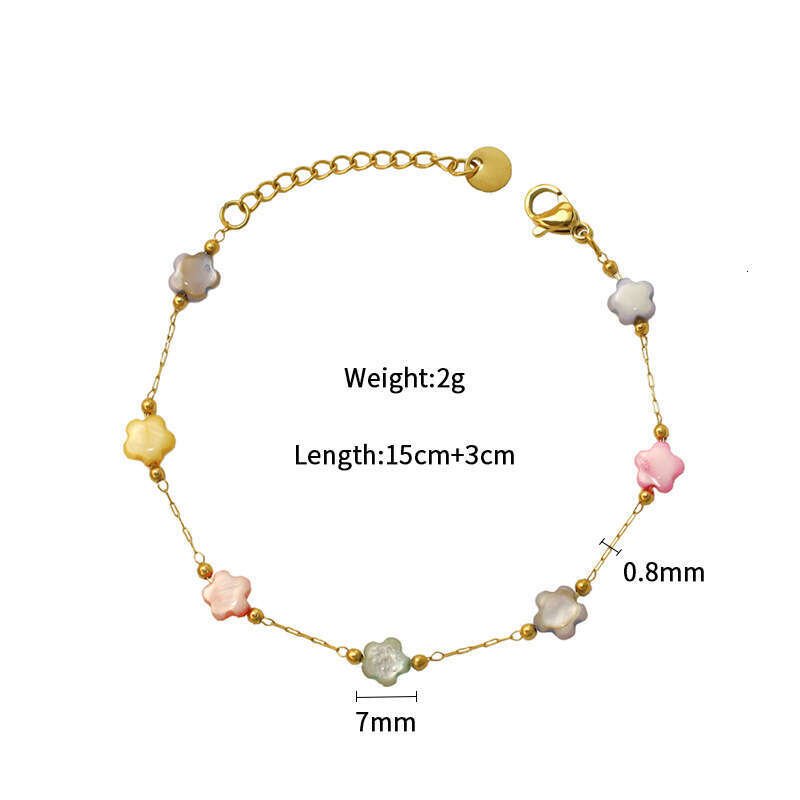 Hot Selling Dopamine Multicolor Geometric Pentagram Jewelry Natural Stone Bohemian Style Titanium Steel Necklace