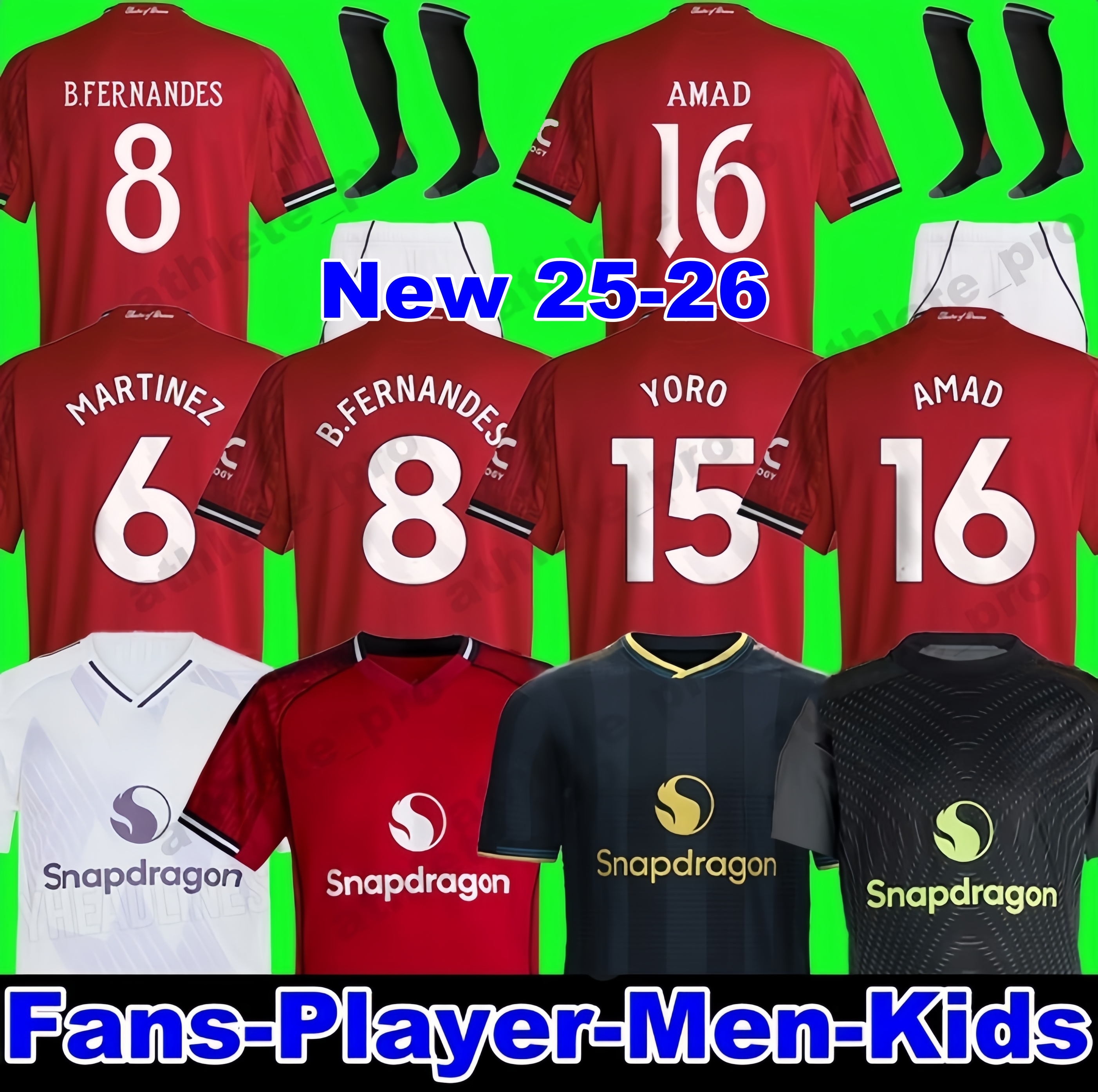 24 25 26 soccer jerseys AMAD B.FERNANDES GARNACHO Football Shirt 2025 2026 Men Kid Kits MARTINEZ MAINOO CASEMIRO ANTONY RASHFORD UNTED HOJLUND kit kids Uniforms
