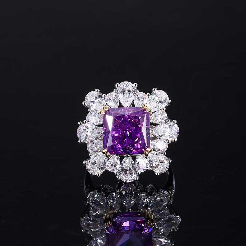 Chic Designer S925 Purplish Blue Gem Collection: Neckpiece + Ear Cuff Ensemble, Suitable For All Celebrations