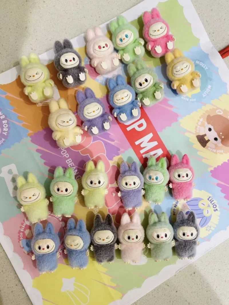 Mini Plush Pullcloth Blind Box Small Doll Labubu Doll Vinyl Baby Bag Pendant Cute Grain Handmade Diy Jewelry Accessories X250612
