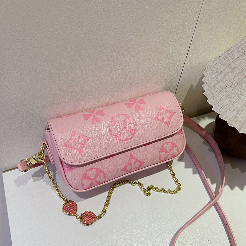 Designer bags, retro printed chain underarm bags, 2025 new versatile small square bags, high-quality single-shoulder crossbody women's bags, free