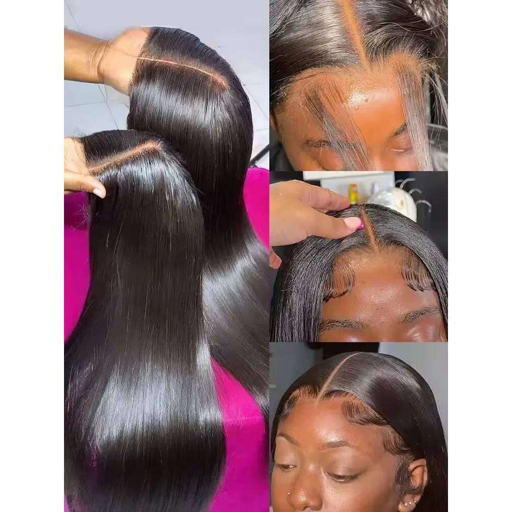 280 Density 36 40 Inch 13x6 Human Hair Wig 13x4 HD Transparent Bone Straight Lace Front Wigs