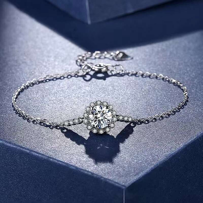 Luxurious Accoutrement - Flawless Round Cut Moissanites Adorning a Durable 925 SS Chain