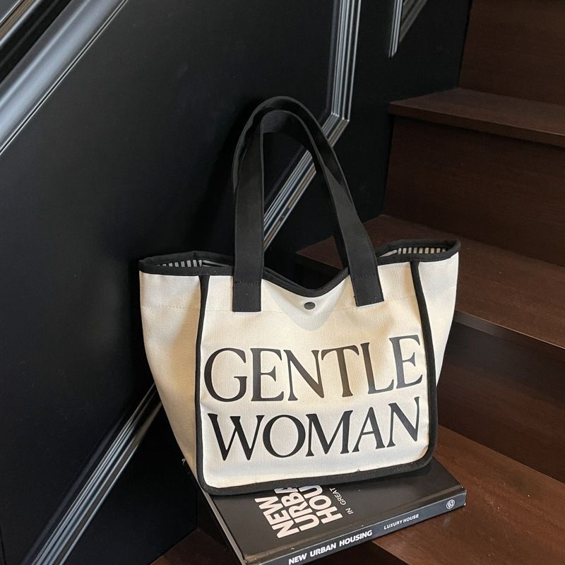 Designer Bag Luxury Bag Tote Large Capacity Printed Canvas Shoulder Bag Contrasting Color Retro Edge Commuting Fashionable Casual Handbag Letter Embro