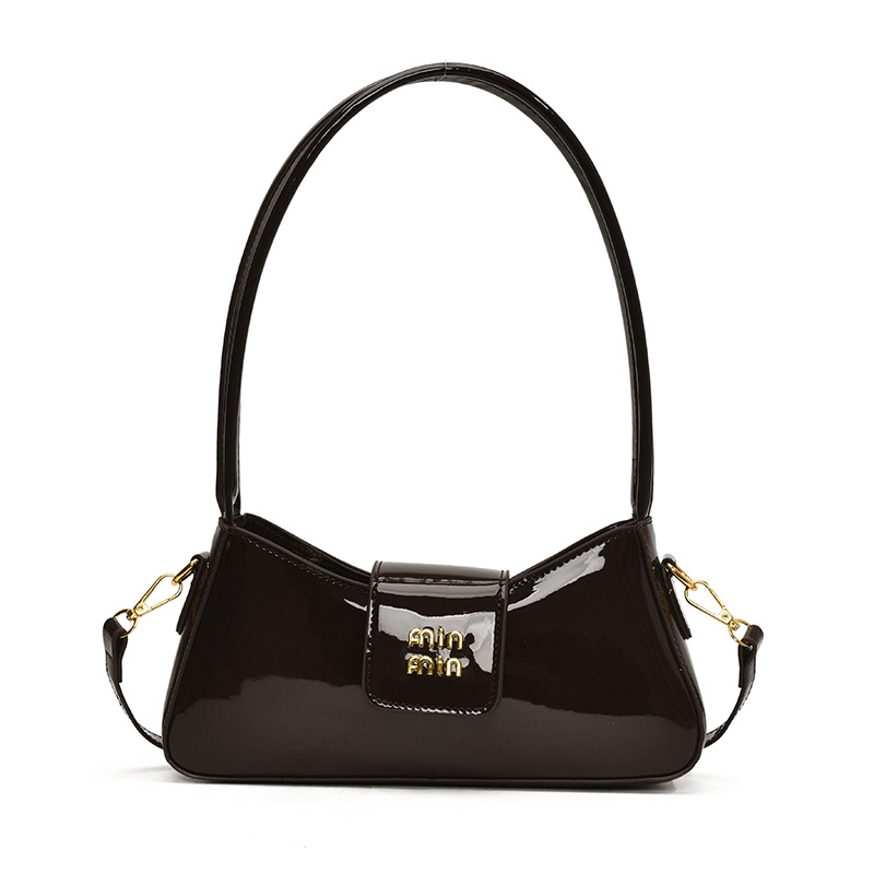 Designer Bag Luxury Bag Women S Single Shoulder Sling Trendy Patent Leather Shoulder Bag Underarm Purse With Free Shipping