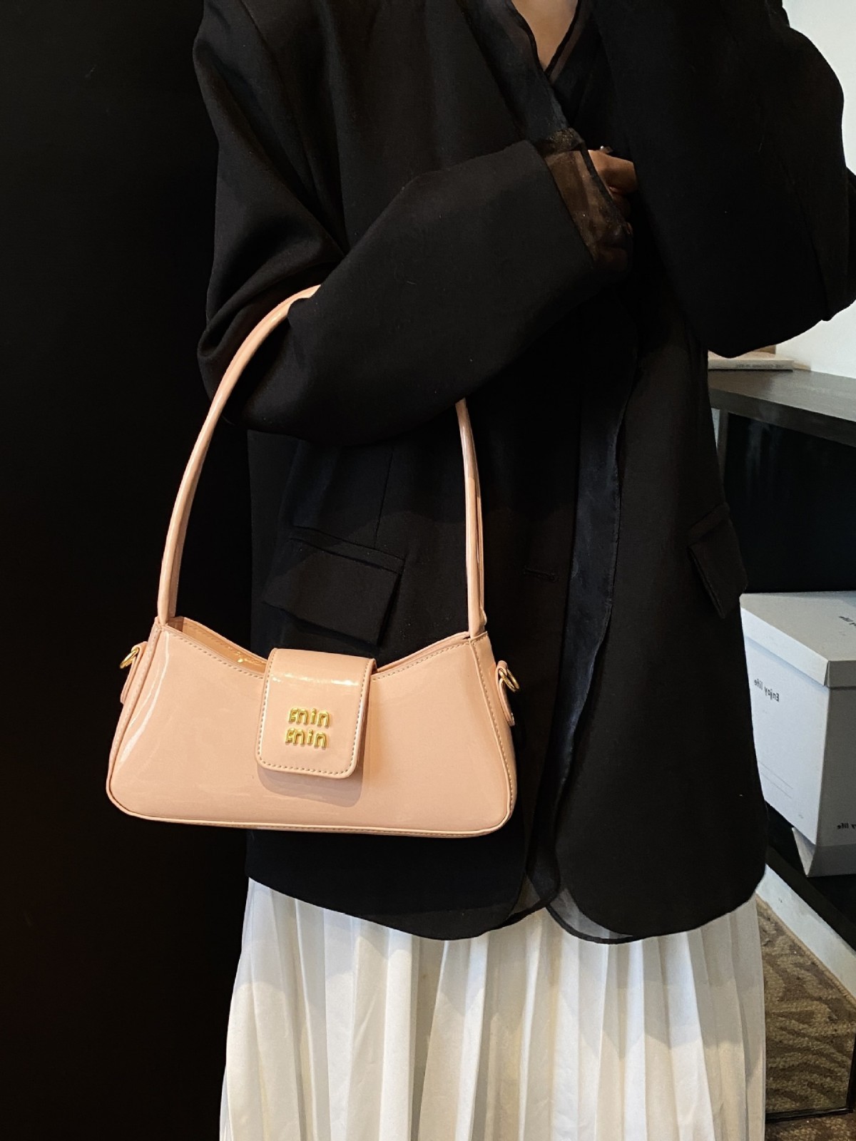 Designer Bag Luxury Bag Women S Single Shoulder Sling Trendy Patent Leather Shoulder Bag Underarm Purse With Free Shipping