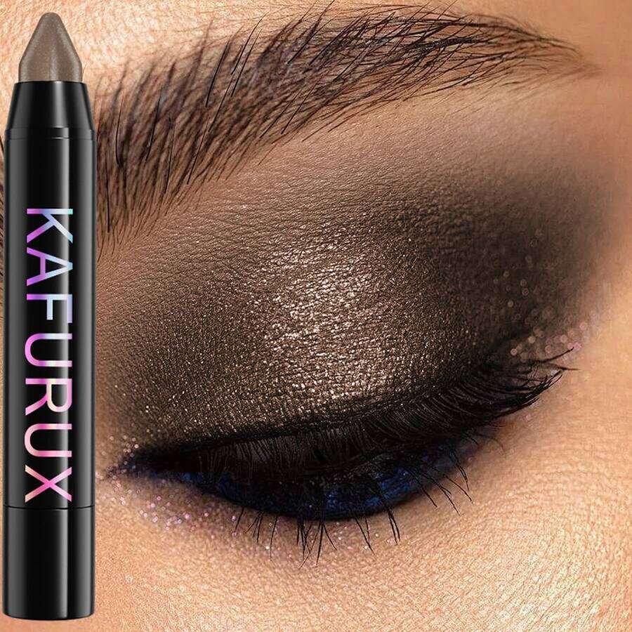 1pc Brown Pearl Eyeshadow Stick Pen Waterproof Long Lasting Shadow Makeup Dark Smoky High Pigments Eye Cosmetic Palette free shipping