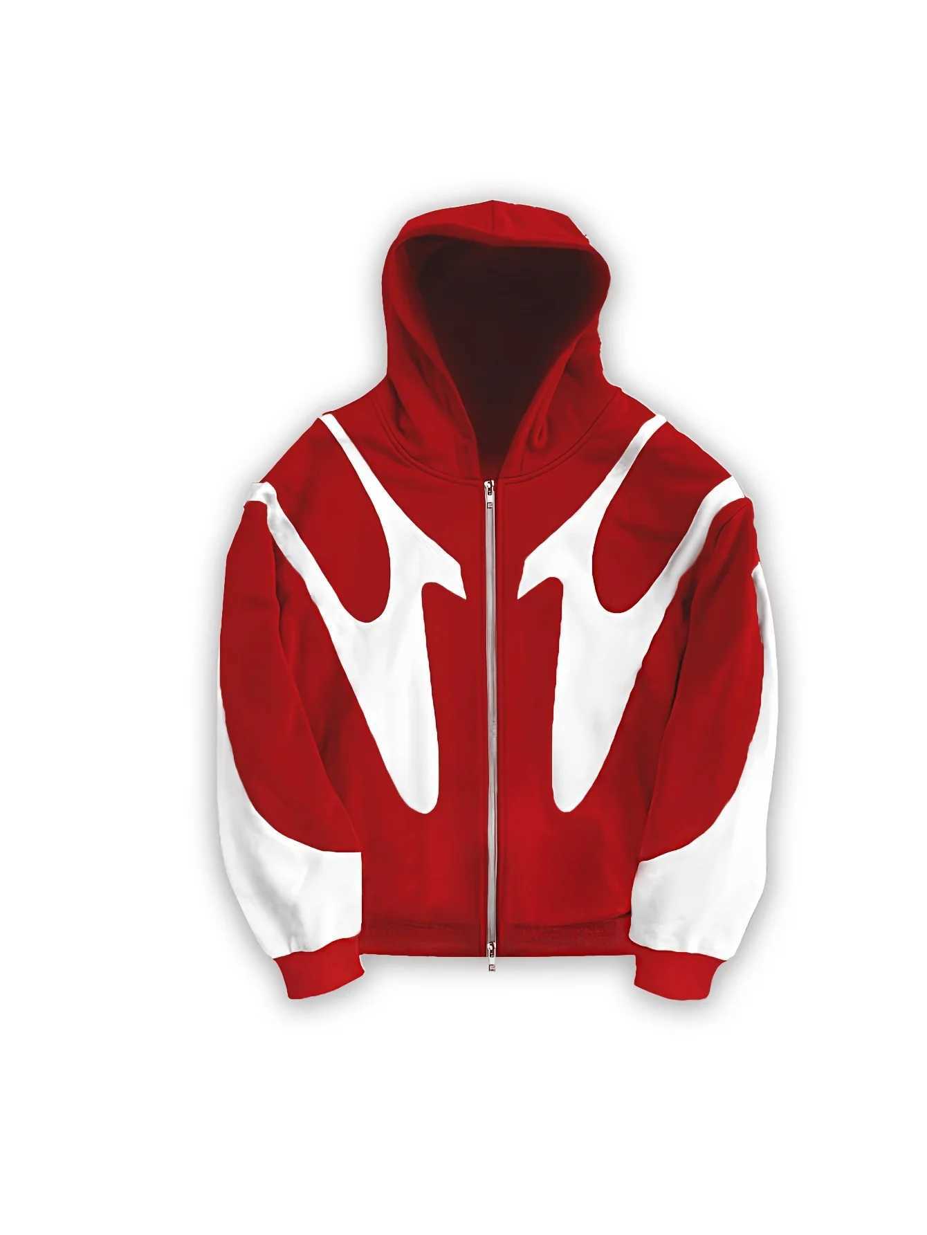 American Retro Letter Printed Devil Pattern Hoodie Y2k Harajuku Casual Couple Zipper Hoodies Sweatshirt Fashion Mens Clothing W250612