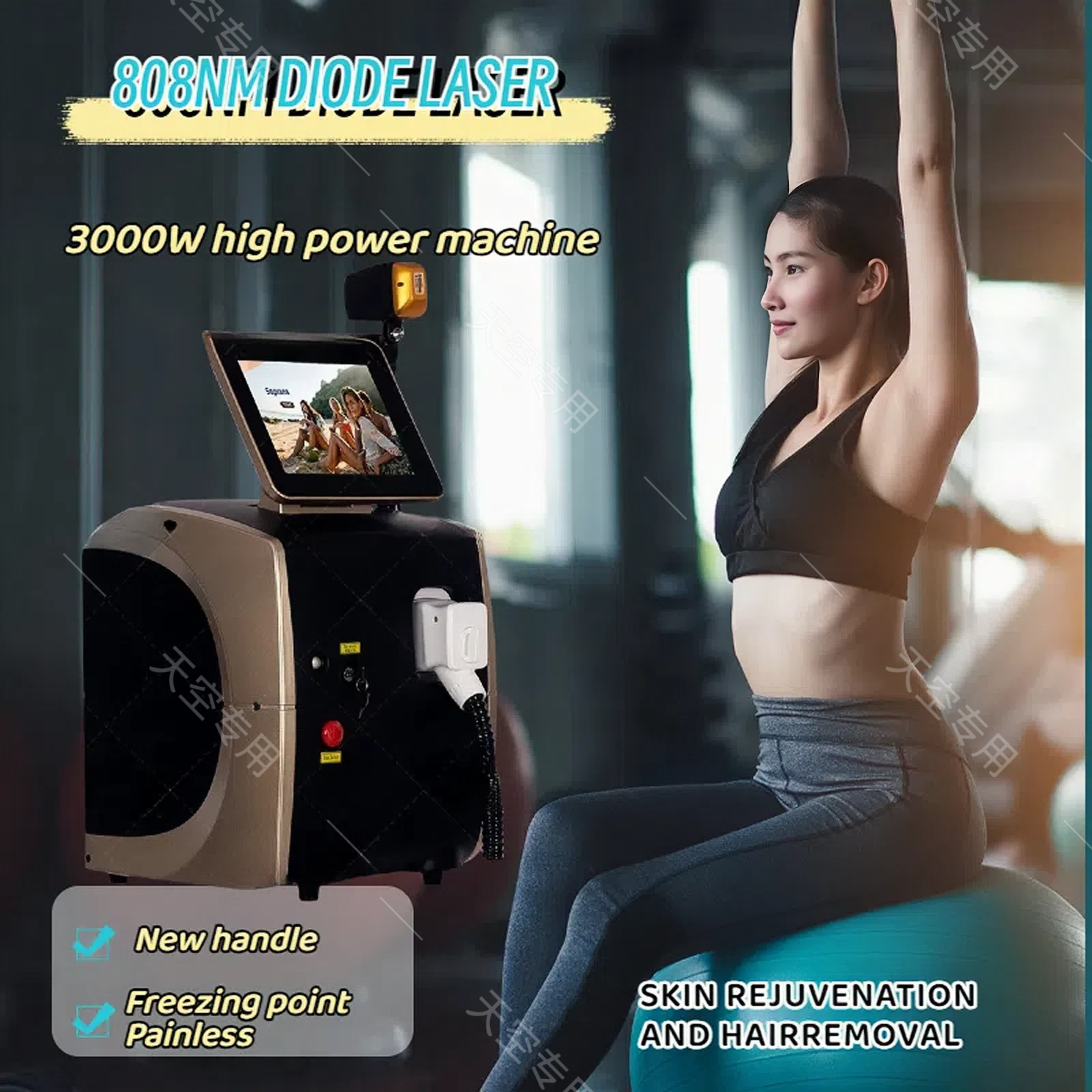 2025 Best Permanent depilation machine remove hair laser 808nm diode laser hair removal machine 755 808 1064nm 3 wavelengths hair removal laser