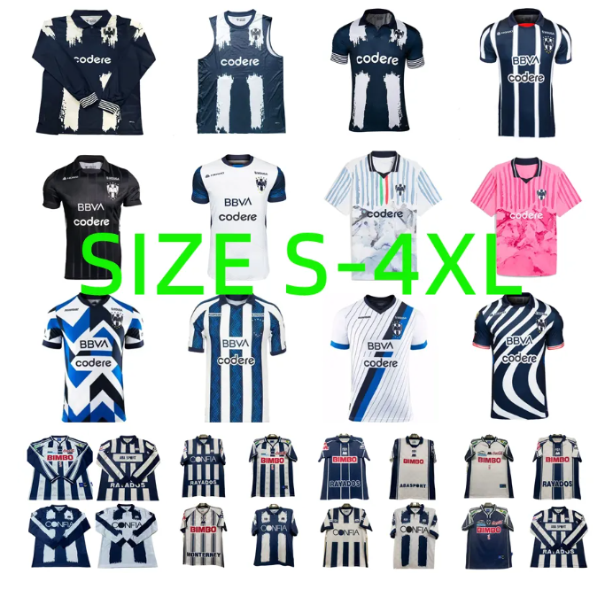 23 24 25 LIGA MX RAYADOS MONTERREY Sergio Ramos Soccer Jerseys 2024 2025 R.Funes Mori M.MEZA football shirt retro Montereys 1994 1995 1996 1997 1998 1999 2000 2002 2003