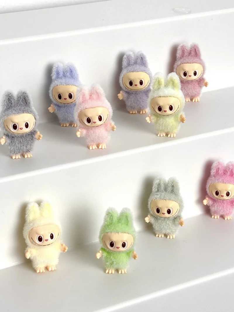 Mini Plush Pullcloth Blind Box Small Doll Labubu Doll Vinyl Baby Bag Pendant Cute Grain Handmade Diy Jewelry Accessories X250612