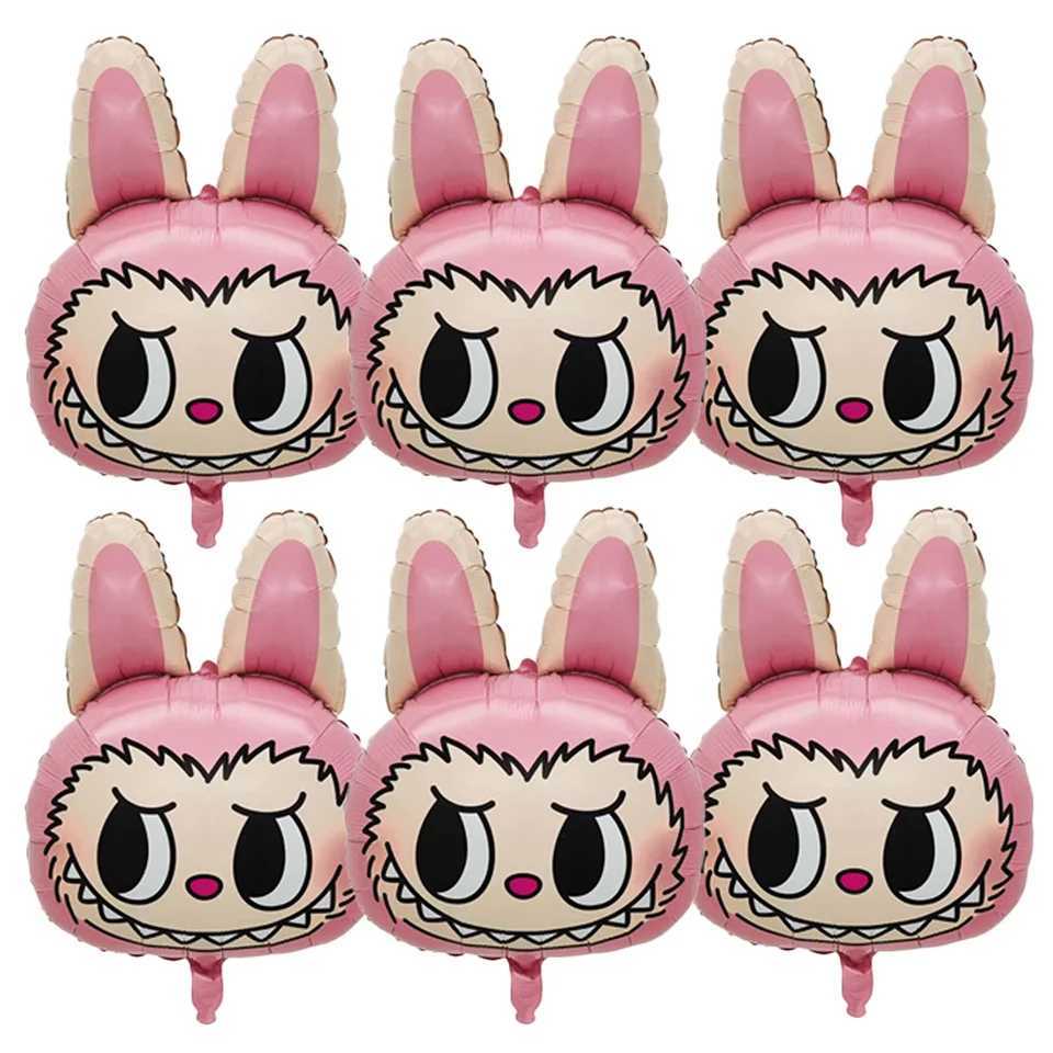 Labubu Birthday Party Decoration Disposable Dinnerware Set Latex Balloons Cup Plate Napkin Tablecloth Cake Topper Birthday Party XJ250612