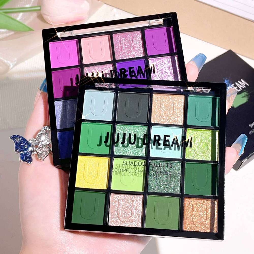 16 color eyeshadow palette: Koi, Mermaid, Enchanted Forest, Pearl, Matte and Glitter, sic Festival makeup free shipping