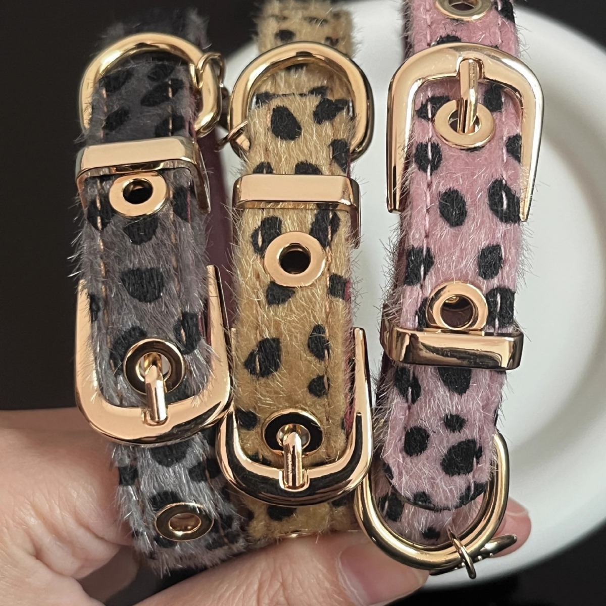 Choker Leopard 3PCS/LOT Black Red Girds Y2K hip-hop Rock Contrast Fluorescent Alien Pendant pink Chain Necklace