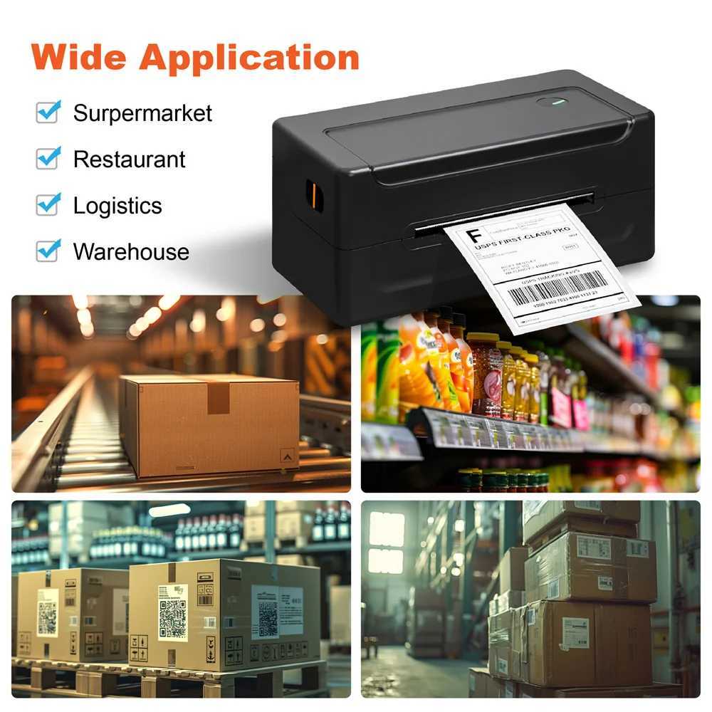 High Speed Shipping Label Printer 4x6 Thermal Label Printer Express Label Maker Support IOS Android Phone PC Laptop R250612