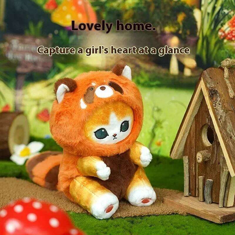 Free shipping Original Mofusand Long Tailed Animals Series Plush Cute Shark Cat Soft Doll Kawaii Stuffed Plushie Toy Gift For Kids