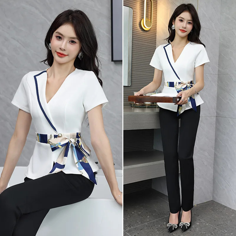 Esthetic uniform Spa beauty salon for the cosmetologist Thai massage smocks Beauty uniforms el foot bath technician costume 250611