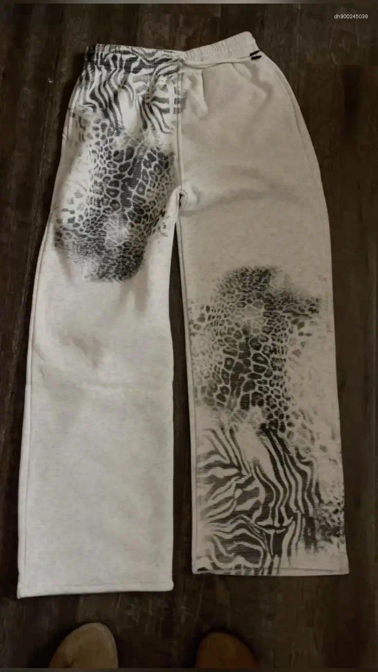 Men's Pants Retro Animal Print Sweatpants Y2K Clothes Men Women Harajuku Hip Hop Graphic Baggy Elastic Waist Casual Trouser