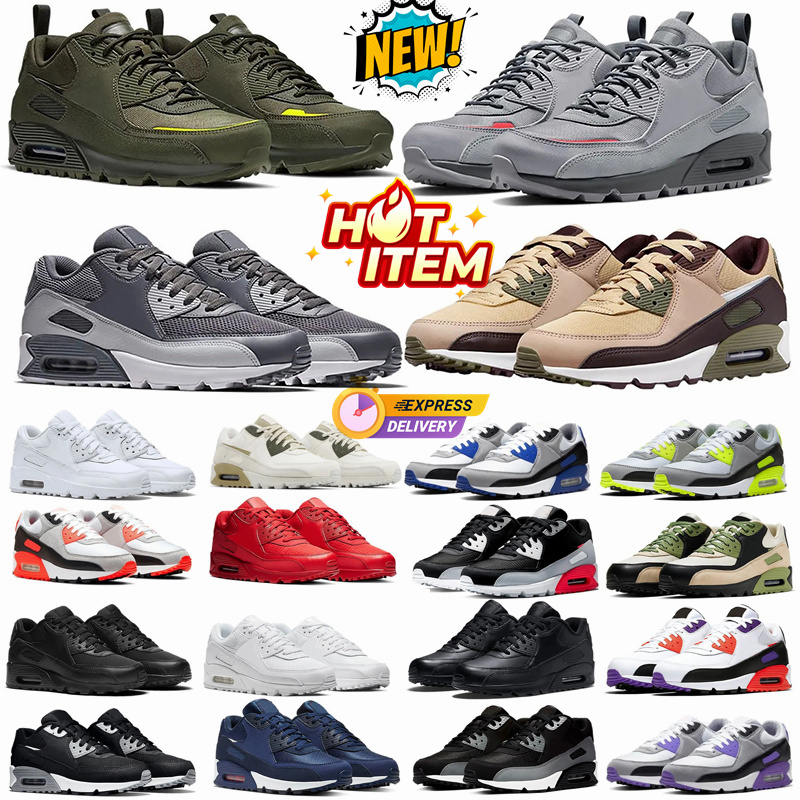 2025 free shipping Designer fashion shoes Running shoes Men 90 UNC red blue green womens Running Sports Shoes 90s Women mens shoe Trainer Sneakers