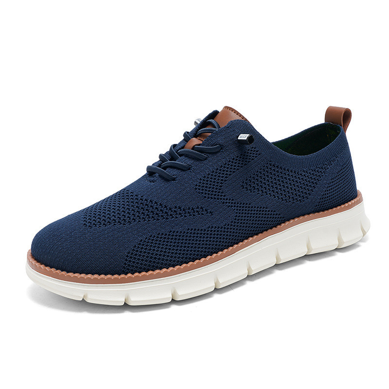 2025 New Autumn Lightweight Lace-up Sports Casual Mens Shoes Breathable Loafers Mens Large Size Shoes 240607